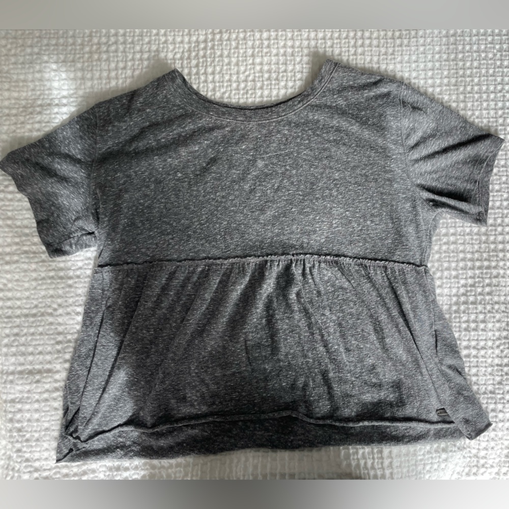 Gray Peplum T Shirt